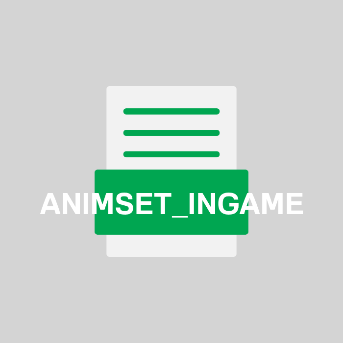 ANIMSET_INGAME Endung