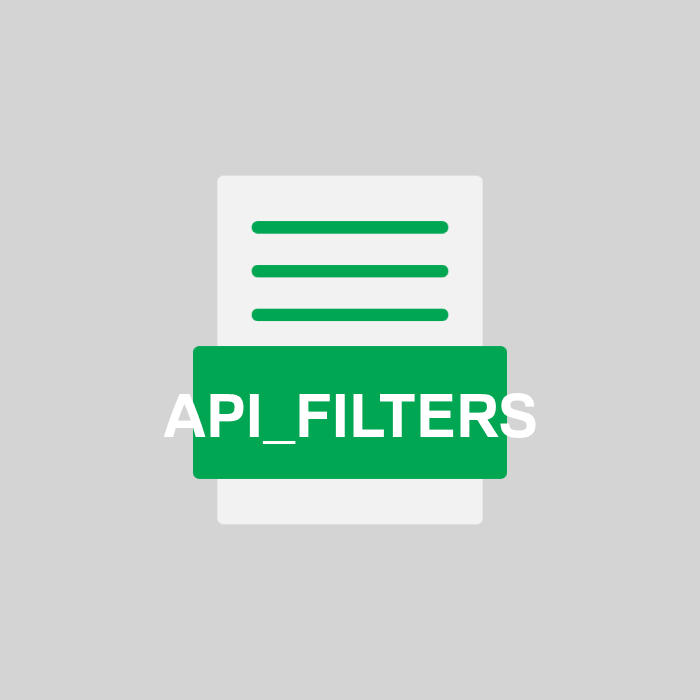 API_FILTERS Endung