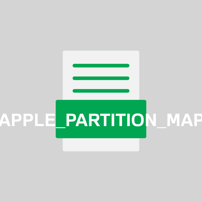 APPLE_PARTITION_MAP Endung
