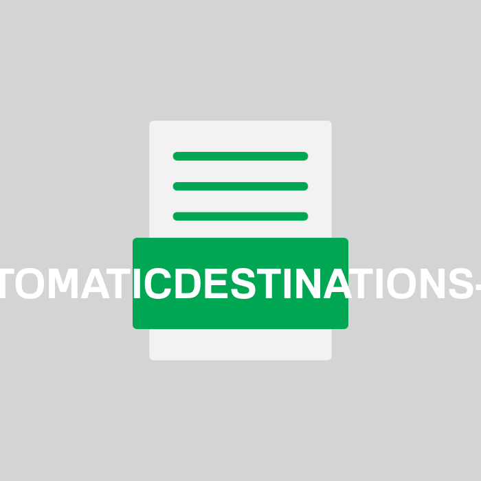 AUTOMATICDESTINATIONS-MS Endung