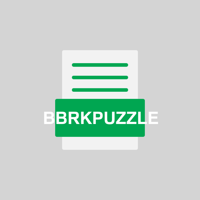 BBRKPUZZLE Endung