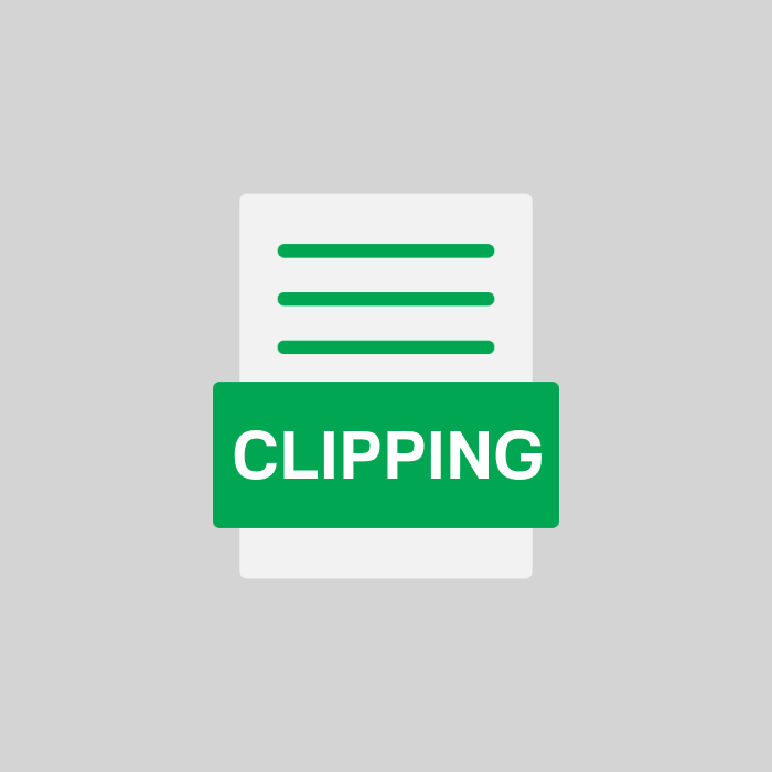 CLIPPING Endung