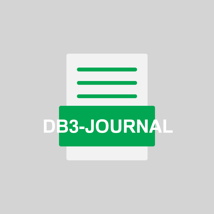 DB3-JOURNAL Endung