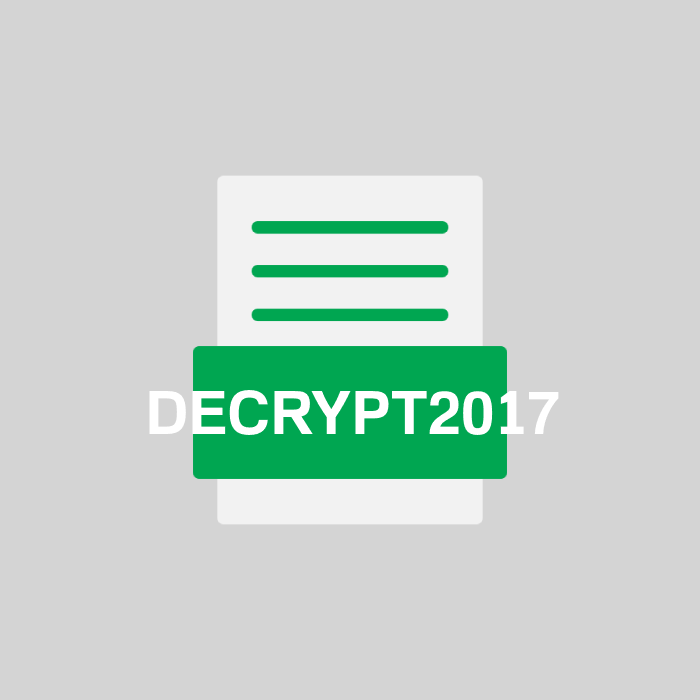 DECRYPT2017 Endung
