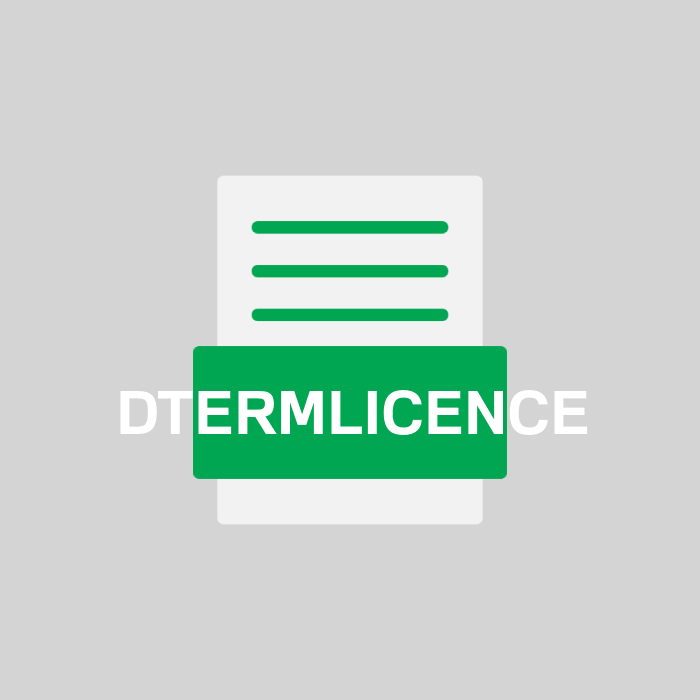 DTERMLICENCE Endung