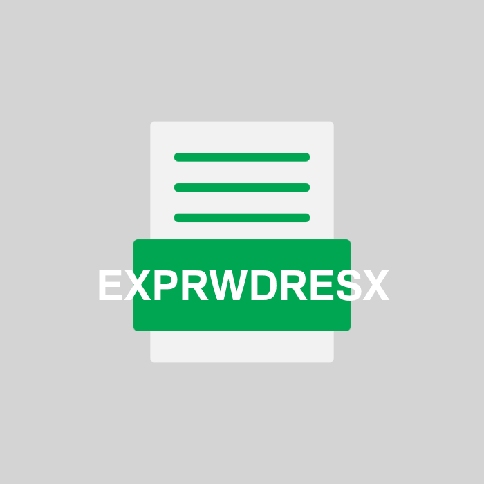 EXPRWDRESX Endung