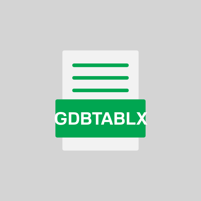 GDBTABLX Datei