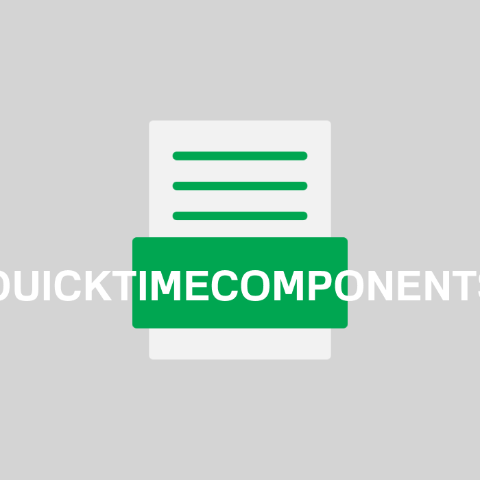 QUICKTIMECOMPONENTS Endung