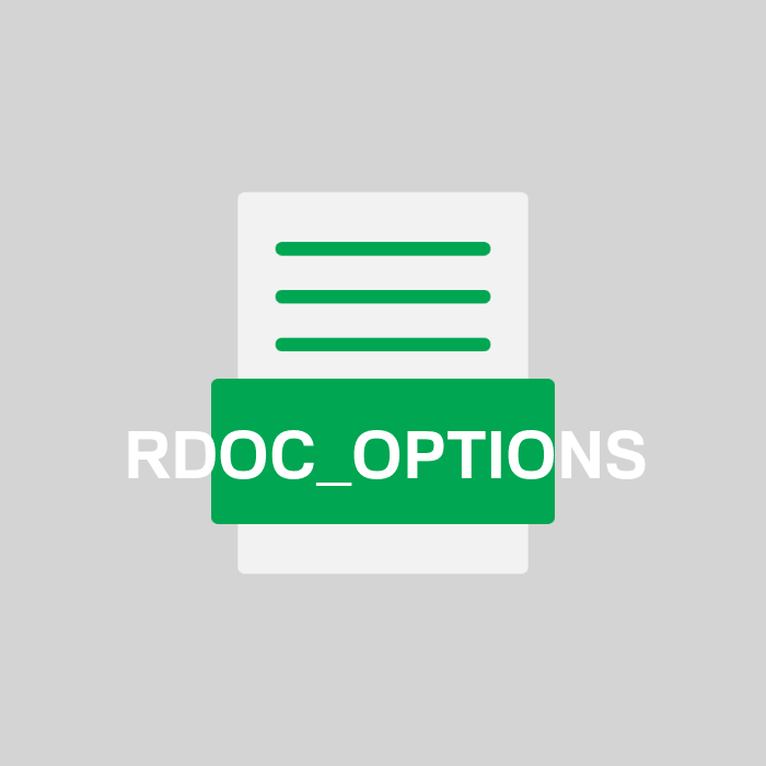 RDOC_OPTIONS Endung