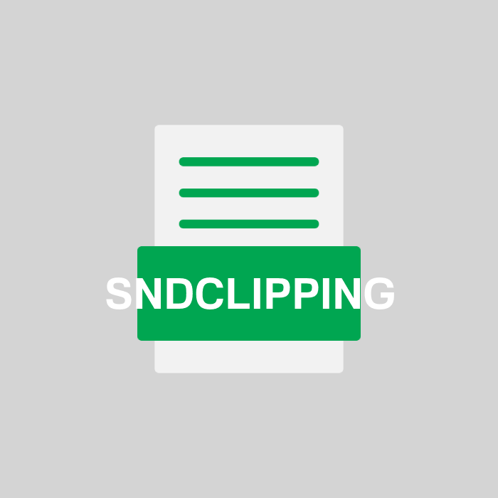 SNDCLIPPING Endung