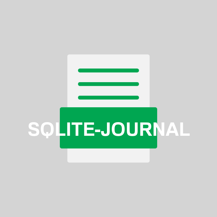 SQLITE-JOURNAL Endung