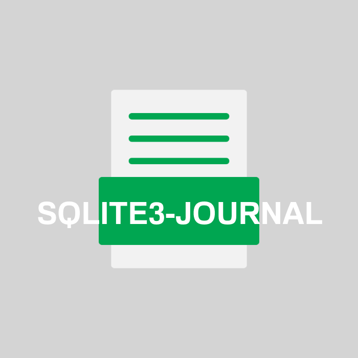 SQLITE3-JOURNAL Endung