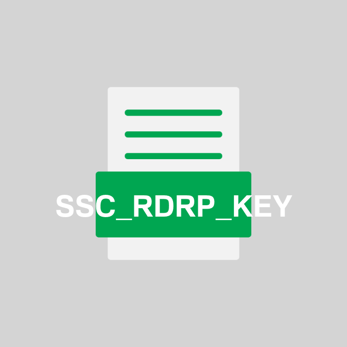 SSC_RDRP_KEY Endung