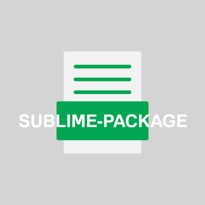 SUBLIME-PACKAGE Endung