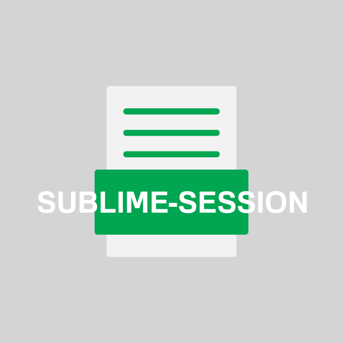SUBLIME-SESSION Endung