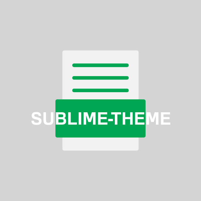 SUBLIME-THEME Endung