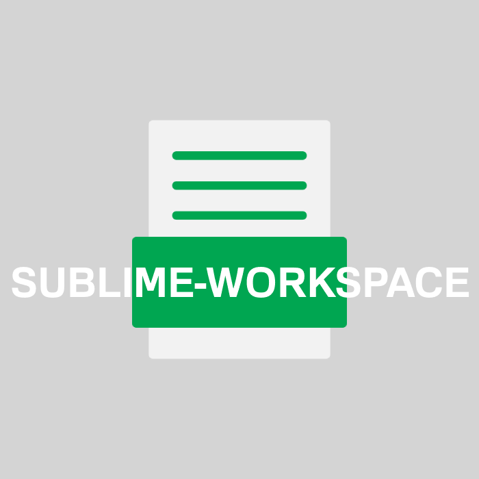 SUBLIME-WORKSPACE Endung