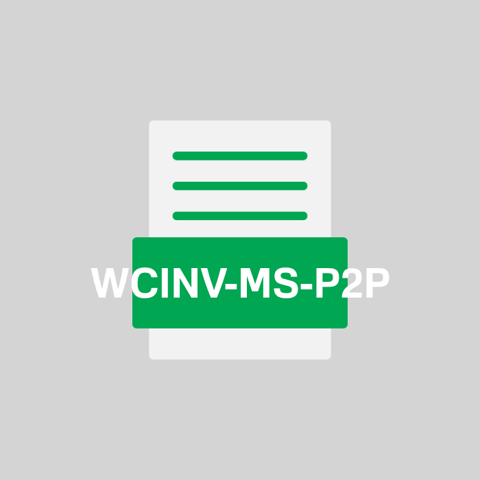 WCINV-MS-P2P Endung