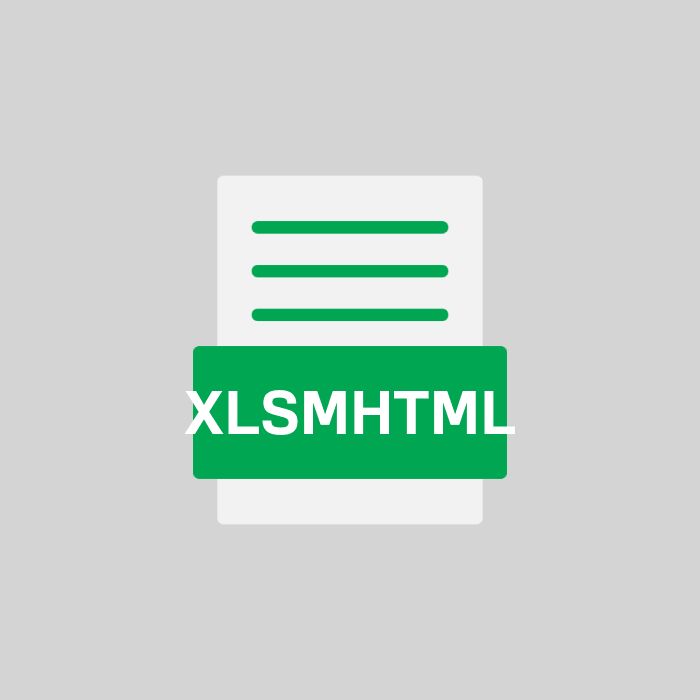 XLSMHTML Endung