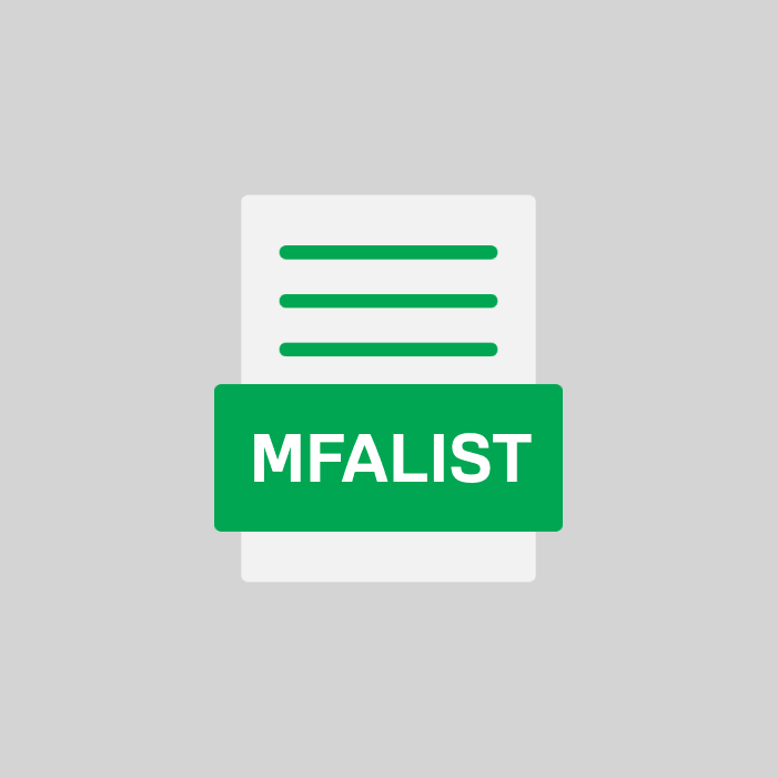 MFALIST Endung