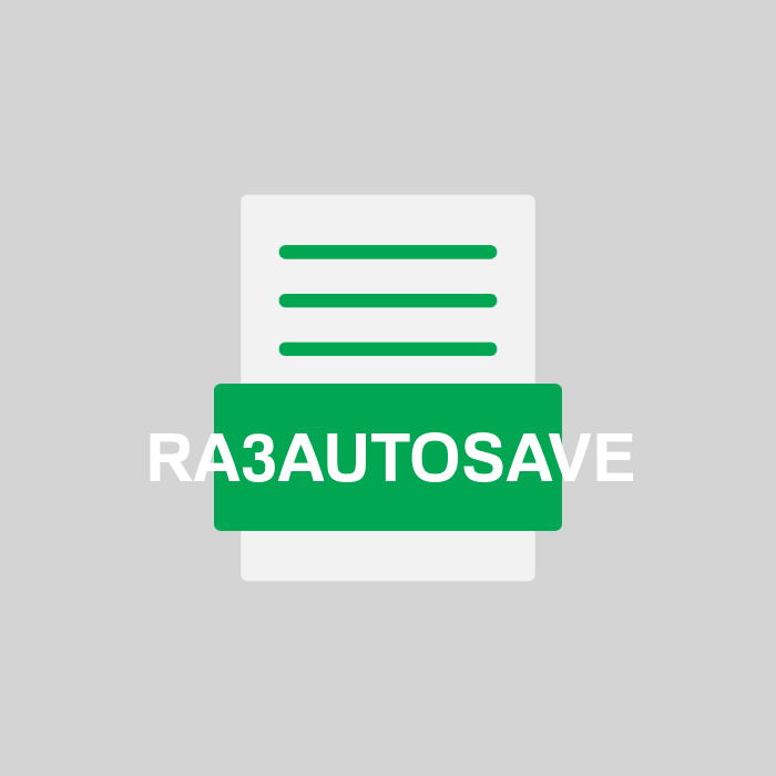 RA3AUTOSAVE Endung