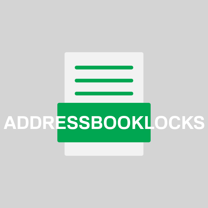 ADDRESSBOOKLOCKS Endung