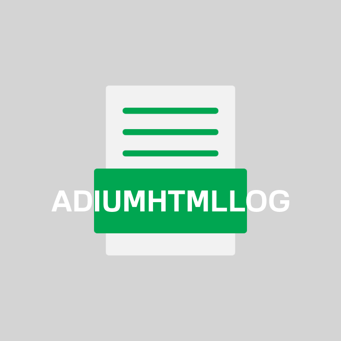 ADIUMHTMLLOG Endung