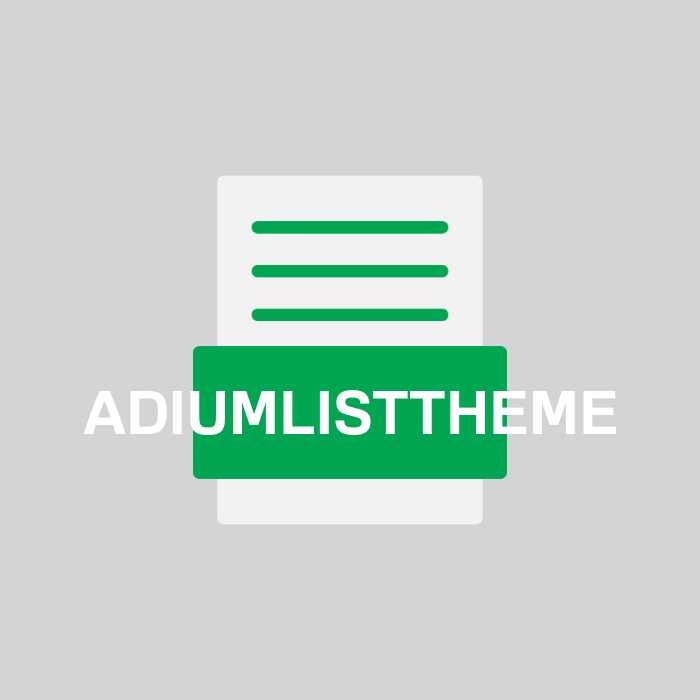 ADIUMLISTTHEME Endung