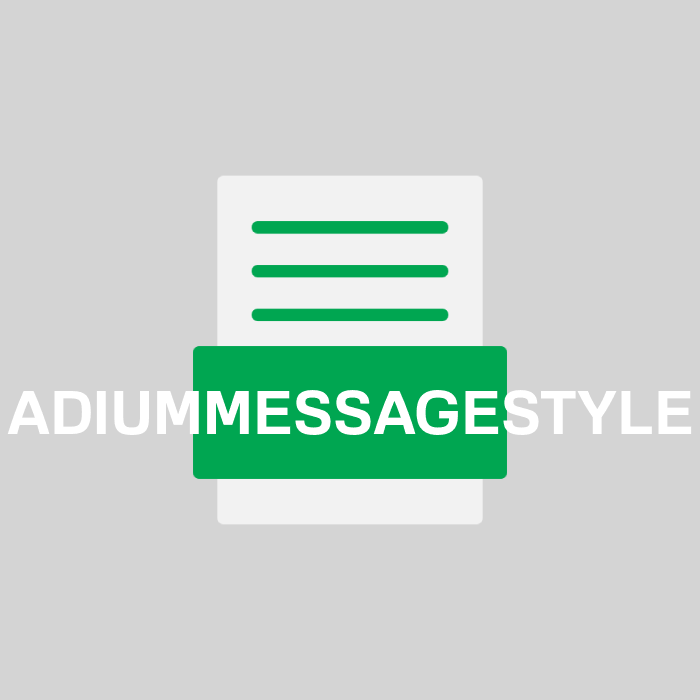 ADIUMMESSAGESTYLE Endung