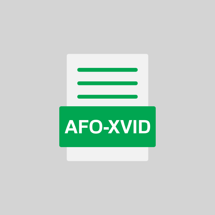 AFO-XVID Endung