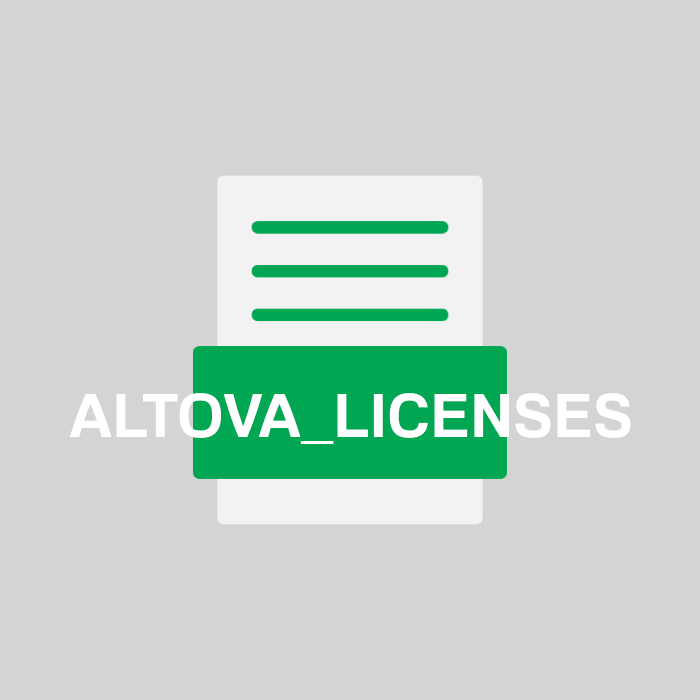 ALTOVA_LICENSES Endung