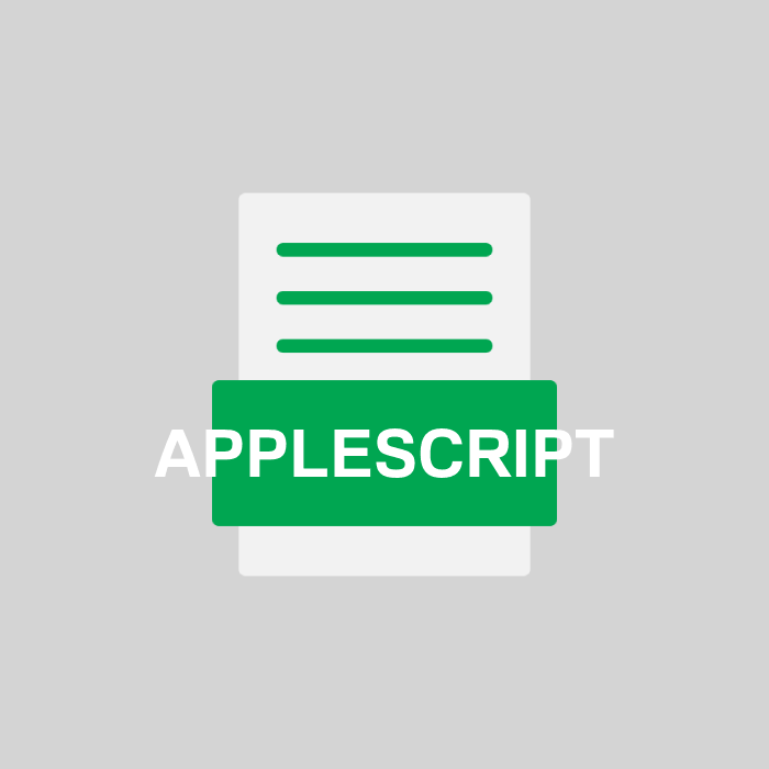 APPLESCRIPT Endung