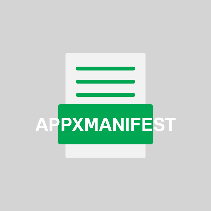 APPXMANIFEST Endung