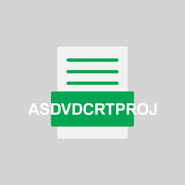 ASDVDCRTPROJ Datei