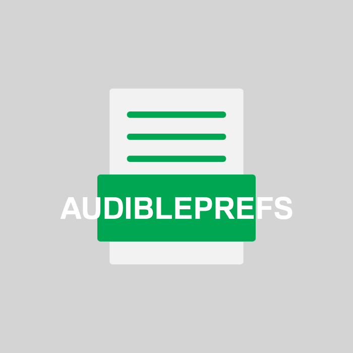 AUDIBLEPREFS Endung