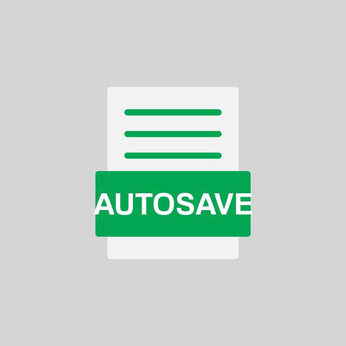 AUTOSAVE Endung