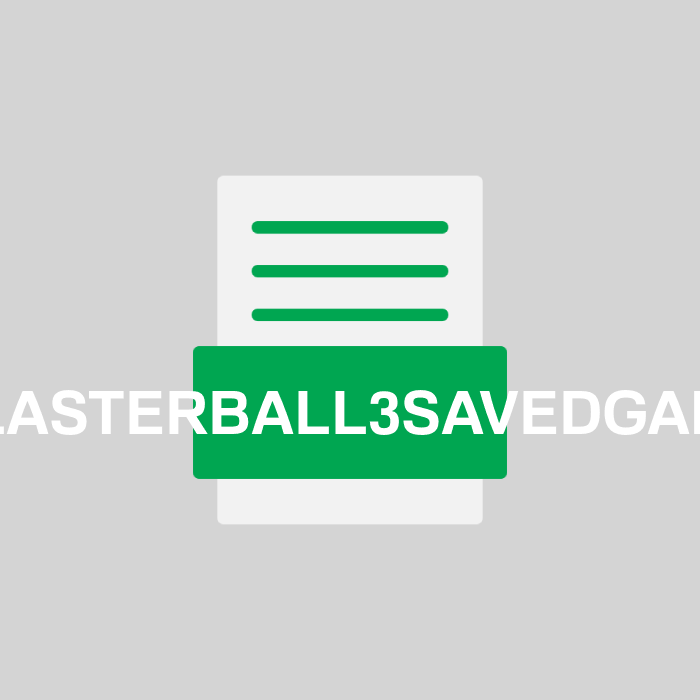BLASTERBALL3SAVEDGAME Endung