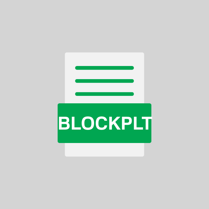 BLOCKPLT Endung