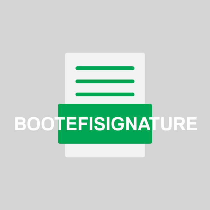 BOOTEFISIGNATURE Endung