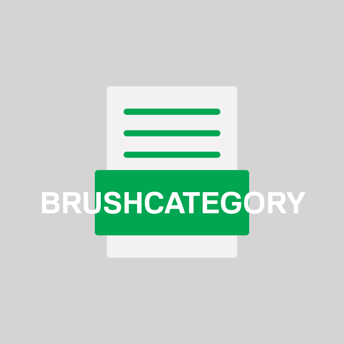 BRUSHCATEGORY Endung