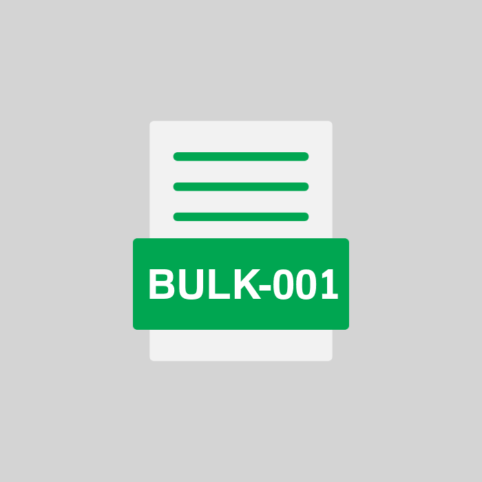 BULK-001 Endung