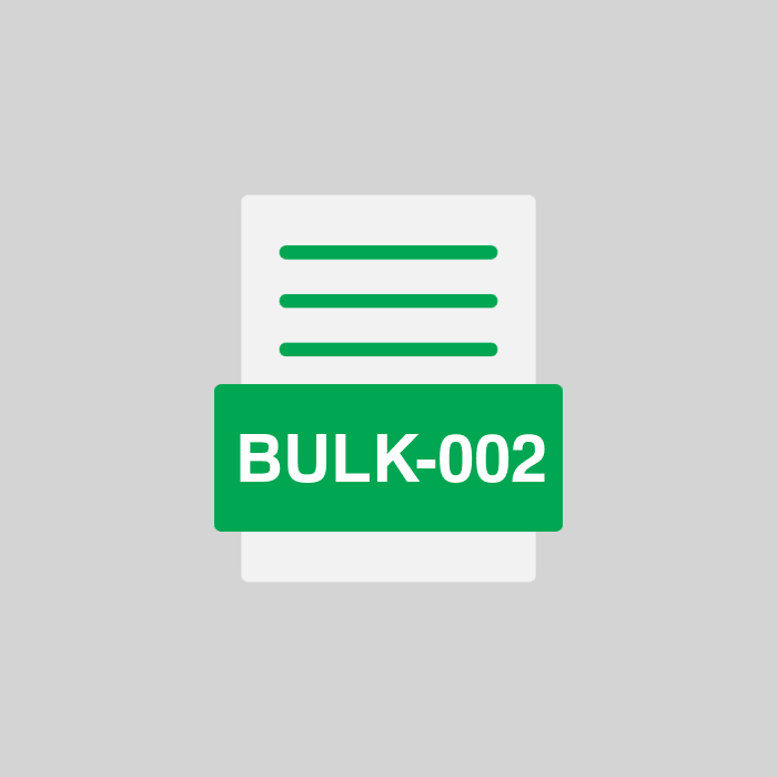 BULK-002 Endung