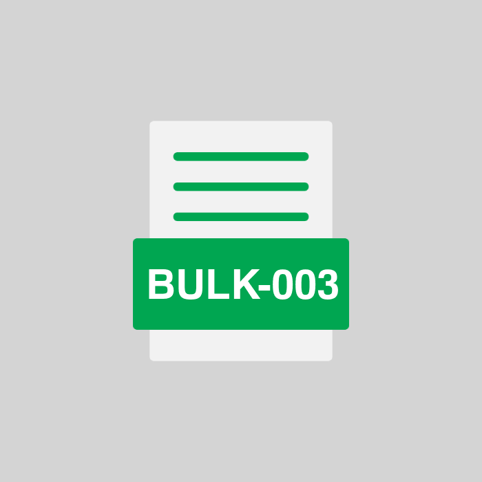BULK-003 Endung