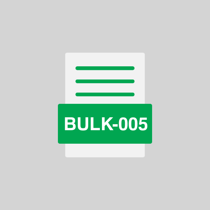 BULK-005 Endung
