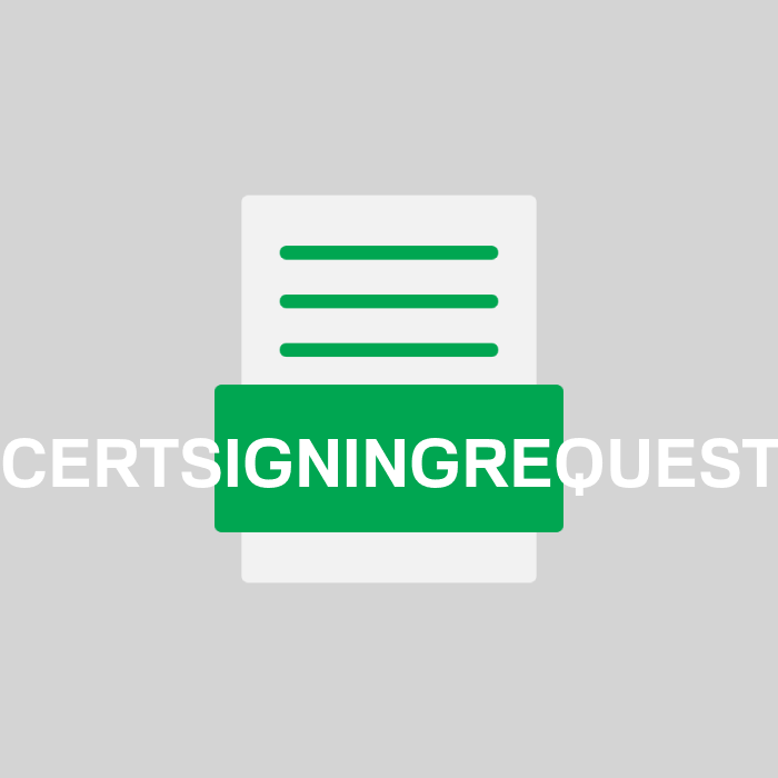 CERTSIGNINGREQUEST Endung