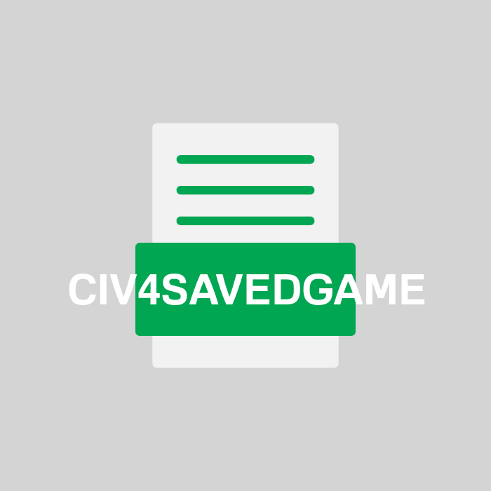 CIV4SAVEDGAME Endung