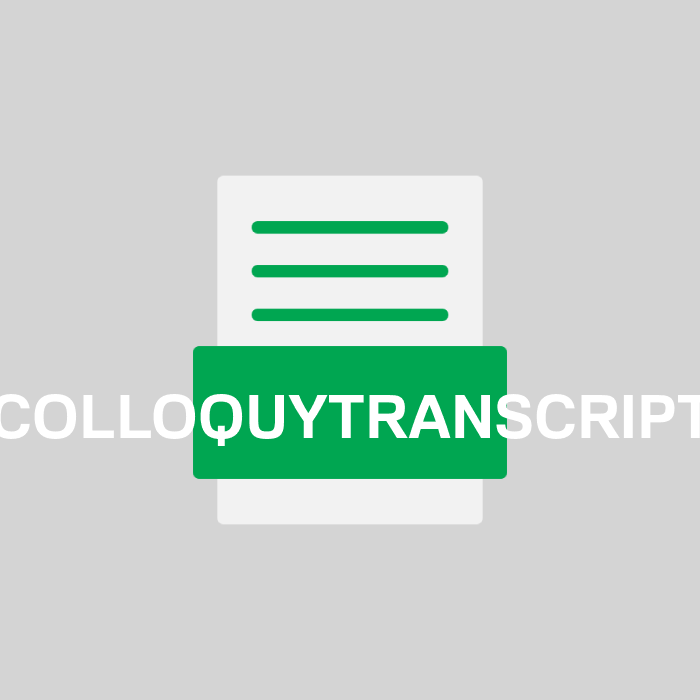 COLLOQUYTRANSCRIPT Endung