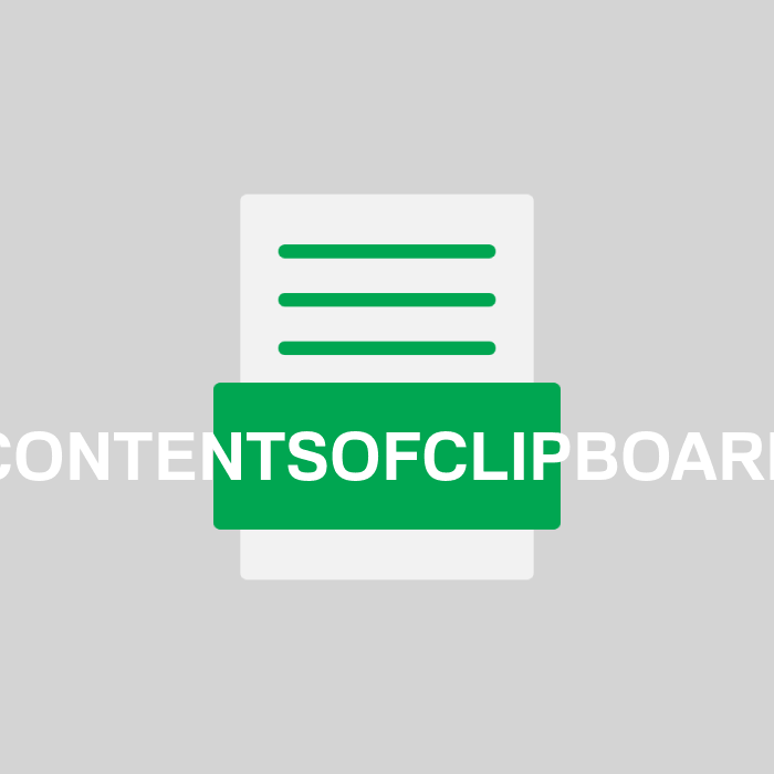 CONTENTSOFCLIPBOARD Endung