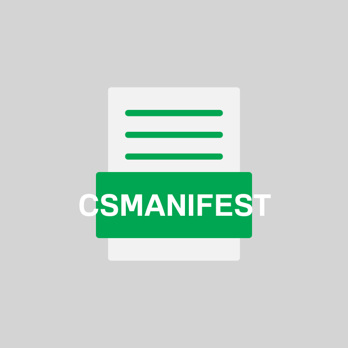 CSMANIFEST Endung