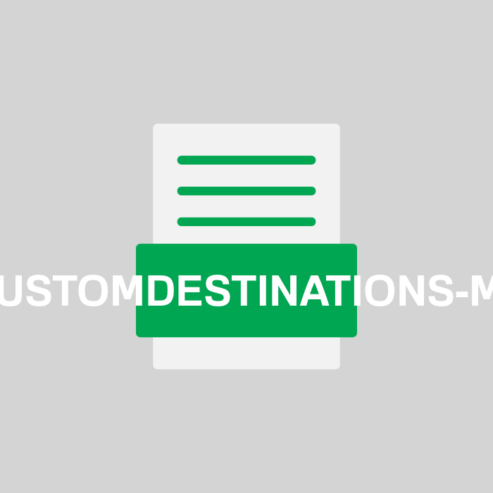 CUSTOMDESTINATIONS-MS Endung